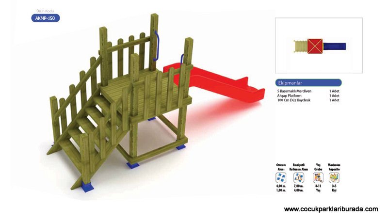 Ahşap Çocuk Oyun Parkı AKMP-150