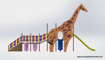 Ahşap Zürafa Oyun Parkı ATO-004