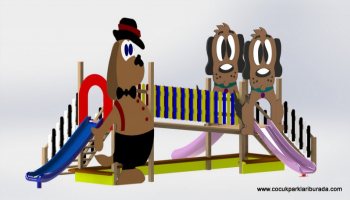 Ahşap Köpek Oyun Parkı ATO-003