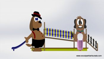 Ahşap Köpek Oyun Parkı ATO-003