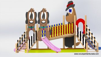 Ahşap Köpek Oyun Parkı ATO-003